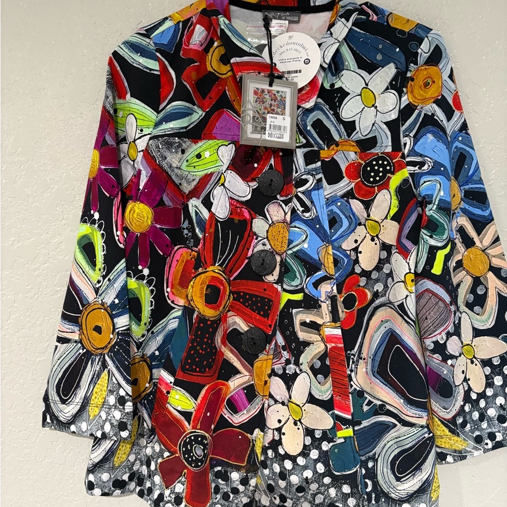 Art Simply Dolcezza Colorful Floral Jacket